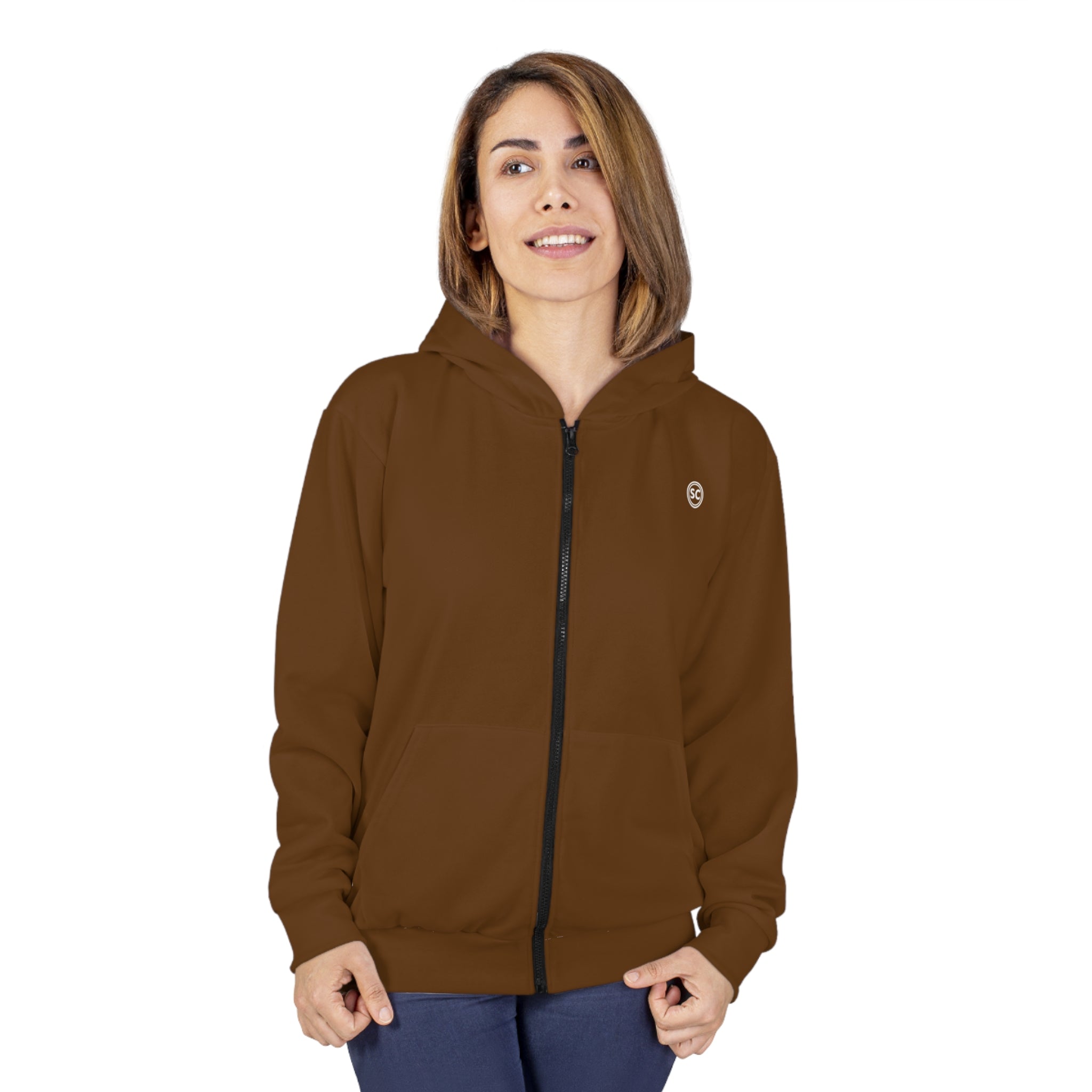 Brown Zip Hoodie (Women's)